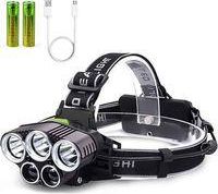 OEM Linterna Frontal Recargable Por Usb, Tyc, Con 6 Modos Y 2 Bater&iacute;as De Alta Capacidad, Resistente Al Agua, Ideal Para Acampar, Hacer Senderismo, Ciclis