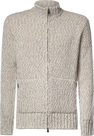 Eleventy Truien & Vesten, Heren, Beige, L, Ritsvest
