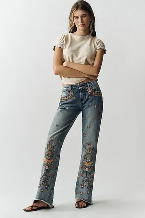 Free People Eva Low-Rise Flare Jeans