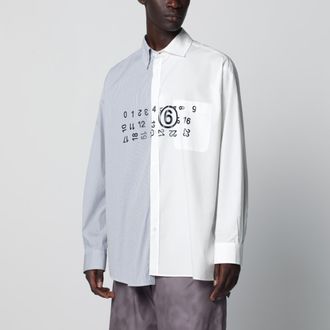 Maison Margiela White/grey cotton poplin shirt
