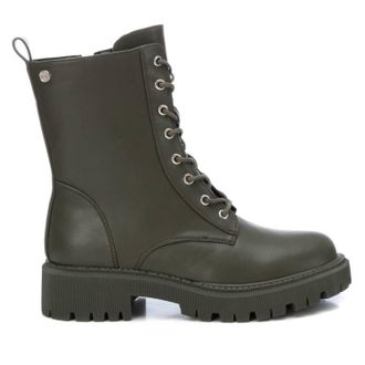 Xti Womens Combat Booties In Kakhi