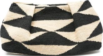 Sensi Studio Small Sisal Geometric Clutch Bag