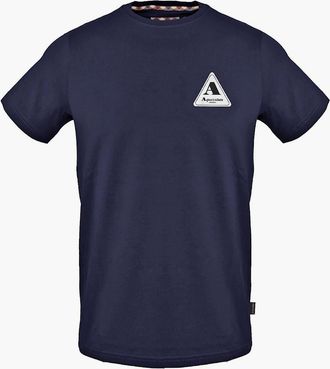Aquascutum Mens Regular Fit Crew Neck Short Sleeve T-Shirt - Navy - Size: 2X large