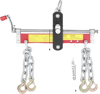 OEM Equilibradora De Motor, Capacidad De 900 Kg, Cuatro Cadenas Con Ganchos De Seguridad, Color Rojo