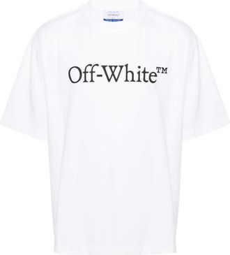 Off-white T-shirt in Cotone con Stampa Logo - - Tops - Uomo - Bianco - S