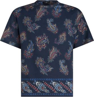 Etro Paisley Print T-Shirt - Heren - T-shirts - Veelkleurig - M - Katoen - Tops