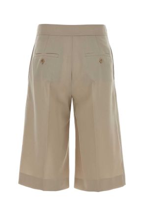 Max Mara Womens Sand Wool Blend Mile Bermuda Shorts Beige