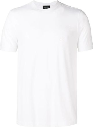 Giorgio Armani Stretch Viscose T-shirt - Heren - T-shirts - Wit - XL - Tops