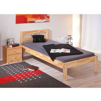 M&S Collection M&s - letto struttura jana 95X145X72H pino massello finitura naturale doghe non incluse
