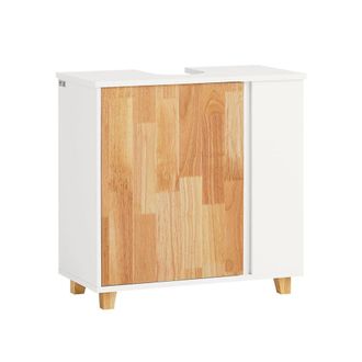 SoBuy Mueble para de bajo del lavabo con 2 estantes y 1 puerta mdf blanco