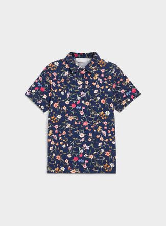 Contemporaine Womens Patterned stretch jersey Polo Shirt shirt