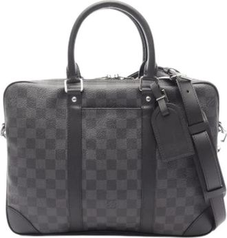 Louis Vuitton Pre-owned Briefcase Handbag - Heren - Vintage Handtas - Zwart - ONE Size - Leer - Vintage