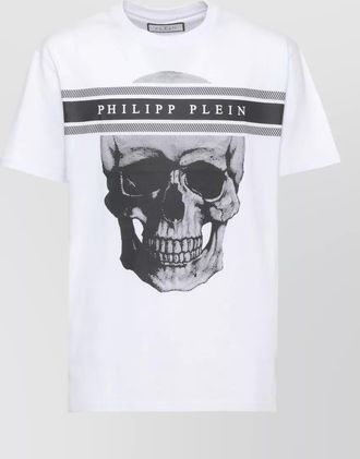 Philipp Plein skull print round neck cotton t shirt