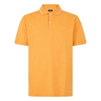 Paul & Shark Cotton Polo - male - Paul & Shark - Polo Shirts - Orange - 4XL - Tops