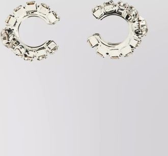 Magda Butrym crystal embellished hoop earrings