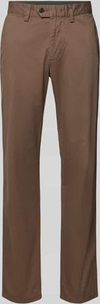 Christian Berg Chino mit französischen Eingrifftaschen in Taupe, Größe 102