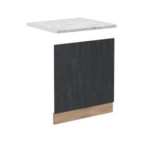 Vicco Panel Frontal R-line, Hormig&oacute;n Negro, 60 Cm Et M&aacute;rmol