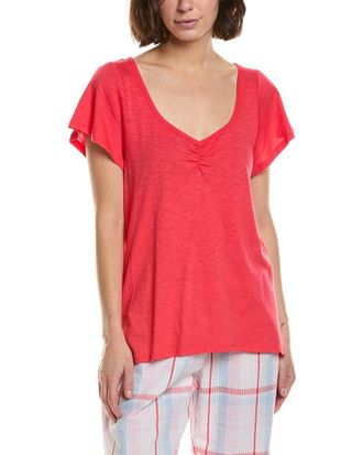 Hue Hue Solid Shirred Pajama T-Shirt