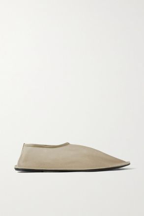 The Row Slipper In Mesh Con Finiture In Pelle Sock - Neutri