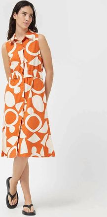 Compa&ntilde;&iacute;afant&aacute;stica Geometric Midi Dress In Orange