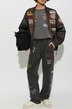 Duke and Dexter T-shirt With Patches, Mens, Grey
