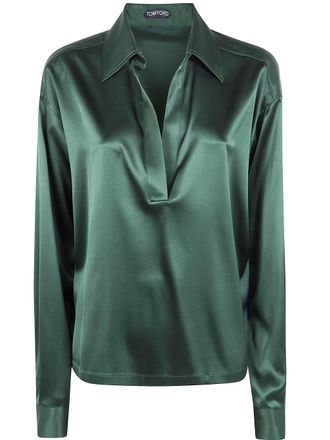 Tom Ford Stretch Silk Satin Polo
