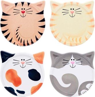 OEM Paquete De 4 Posavasos De Cer&aacute;mica Absorbentes Con Base De Corcho Para Tazas, Ideales Para La Decoraci&oacute;n De La Sala De Estar