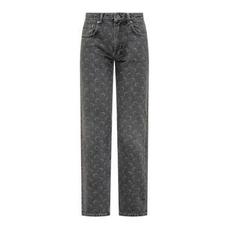 Marine Serre Donna, Jeans, Grigio, S, new