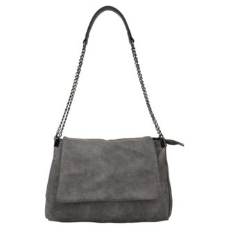Generic Retro Flip Top Womens Crossbody Bag | Chain Strap Ladies Shoulder Handbag ZL-2411 (Grey)