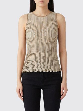 Giorgio Armani Top in seta plissettato