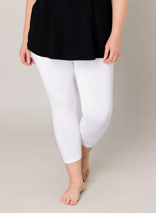 Base Level Curvy Caprileggings BASE LEVEL CURVY Audrey, Damen, Gr. 54 (56), N-Gr, weiss (wei&szlig;), Jersey, Obermaterial: 94% Viskose, 6% Elasthan, unifarben, Basic, figur