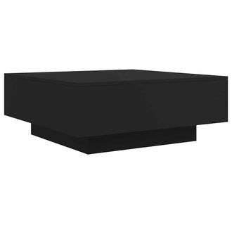 vidaXL Mesa De Centro Madera De Ingenier&iacute;a Negro 80x80x31 Cm Vidaxl