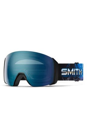 Smith 4D MAG XL Low Bridge Fit ChromaPop Snow Goggles in Open Road /Chromapop Blue at Nordstrom