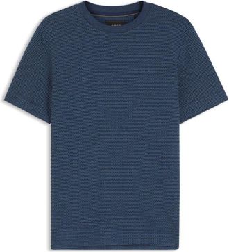 BOSS Moulin&eacute; T-shirt in cotton, linen, and silk