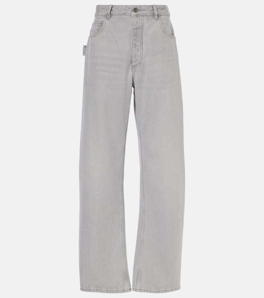 パンツ BOTTEGA VENETA Women Straight Pants 805025V4M30 1962 grey BOTTEGA VENETA Pleated wool-blend straight-leg pants | NET-A