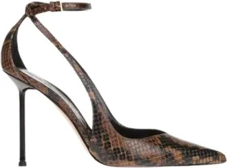 Ninalilou Schoenen, Dames, Bruin, 39 EU, Leer, Decollet&egrave; Helen