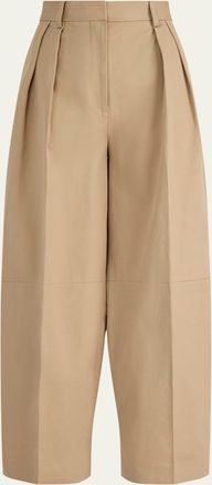 Altuzarra Dash Pleated Wide-Leg Ankle Pants