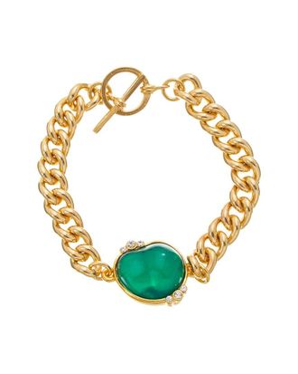 Kenneth Jay Lane 22K Plated Link Toggle Bracelet