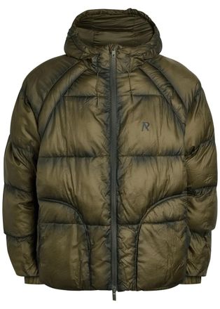 Represent Hooded Nylon Jacket - Olive - XL