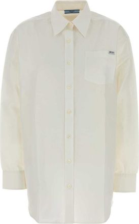 Prada White Relaxed Solid Shirt