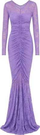 Norma Kamali Kleedjes, Dames, Paars, S, Polyester, Bias Slip Dress tot halverwege de kuit
