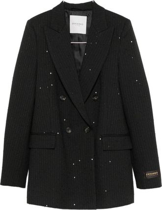 Ermanno Scervino wollen jas met dubbele rij knopen