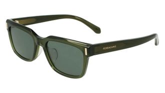 Ferragamo Green Square Mens Sunglasses SF2043SLB 320 53