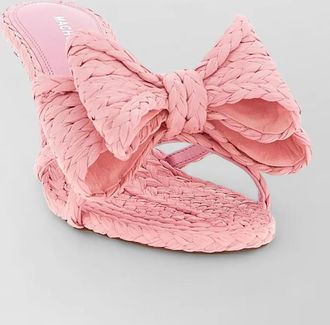Mach & Mach le cadeau braided bow stiletto sandals