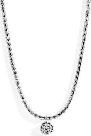 Lili Claspe Bruna Cubic Zirconia Pendant Necklace in Silver at Nordstrom