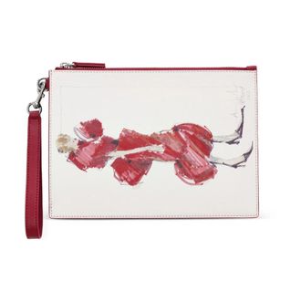 Marc Jacobs The Runway Illustration Wristlet - Dames - Clutches - Veelkleurig - ONE Size - Leer - Tassen