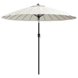 vidaXL Sombrilla De Jard&iacute;n Con Palo De Aluminio Blanco Arena 270 Cm Vidaxl