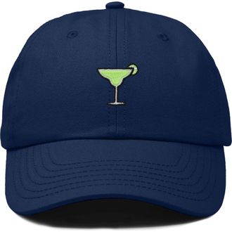 Dalix Margarita Embroidered Dad Hat in Navy Blue at Nordstrom