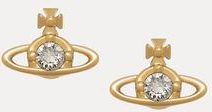 Vivienne Westwood Nano Solitaire Earrings Gold-silver-shade-crystal Gold-silver-shade-crystal Women