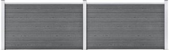 vidaXL Valla De Jard&iacute;n De Wpc Gris 353x106 Cm Vidaxl